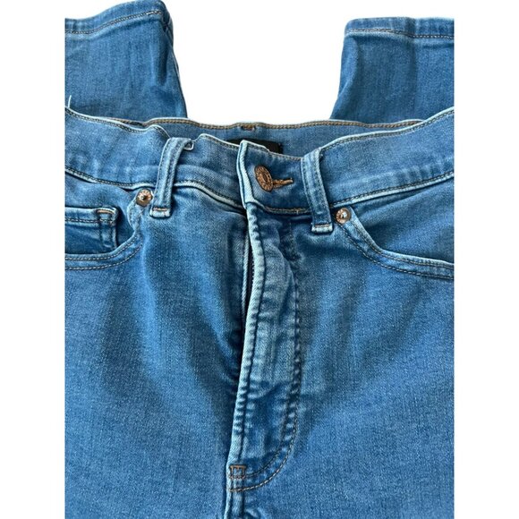 Express Jeans Womens Size 0 Mom Jean Super High Rise Stretch Medium Blue Denim - Picture 5 of 10